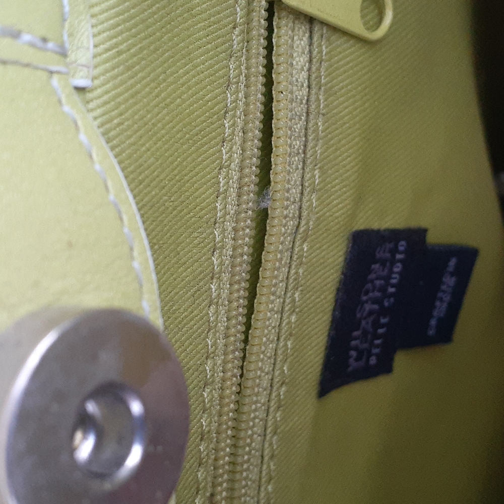 Wilsons Leather lime green Handbag Shoulder Bag dual Strap Handle - Picture 4 of 10